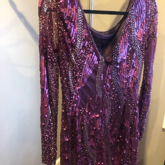 Cache Sequin Cocktail Dress - Picture 3 of 3